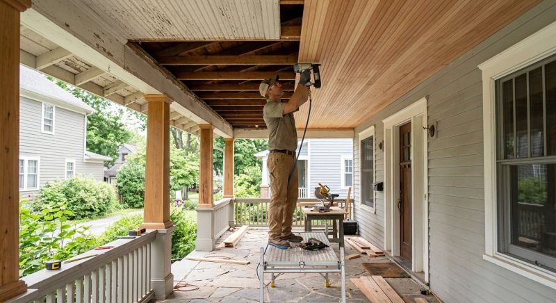 Porch Ceiling Replacement in Kansas City, KS